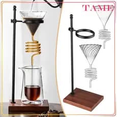 [Tame_sz] Gotejador De Café De Vidro , Versátil , Fácil Manutenção , Filtro De Cone , Gotejamento , Máquina Expresso , A