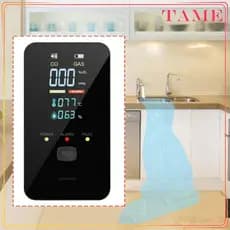 [Tame_sz] Detector De CO Fácil De Instalar Aviso Sonoro Plug in Profissional 4 Em Display Alarme De Gás Para Escritório