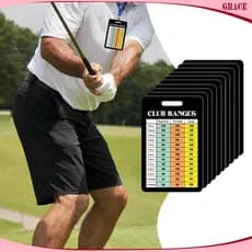 [Grace_sz] 10x Cartão De Gráfico De Alcance Para Clube De Golfe , Presente Fácil De Transportar Homens E Mulheres , Dist