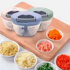 Processador Alho Verduras Frutas 3 Lâminas 500Ml Fatiador