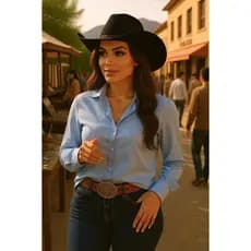 Camisa Feminina Festa de Pião Expoagro Country Roupa Feminina Boiadeira