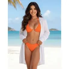 Saida De Praia Chamise de Praia  Camisao Liso Longa Manga Comprida de Botão Com Punhos Dobração Na Manga Elegante Leve