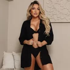Saída de praia feminina camisão leve soltinha em viscolinho
