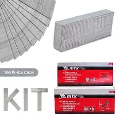 Kit com 5000 Pinos F 10 à 50mm x 1,25mm para Pinador Pneumático para Marcenaria, Estofados - MTX