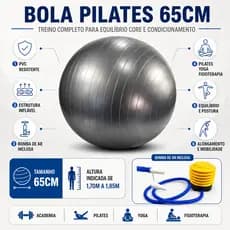 Bola Pilates Hammer 65cm Estrutura Reforçada Com Bomba Manual Academia Yoga Condicionamento