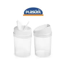 Saleiro e ou Paliteiro de Plástico com Tampa Encaixável - Qualidade Plasútil