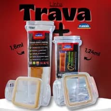 Potes herméticos - Linha Trava Mais - 1,6ml / 1,24ml - Plasútil