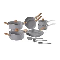 Jogo de Panelas Easy Gris Indução + Utensilios 10 Pçs Brinox