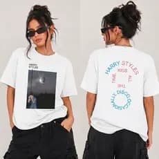 Camiseta Basica e Oversized Harry Styles Disco Occasionally Kiss All The Time Tour Together Together