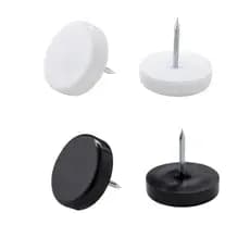 260 Und - Sapata Prego Deslizante Preta ou Branco 20mm Plástica
