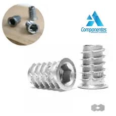 50 Bucha Americana 1/4x13 1/4x20 5/16x13 e 5/16x20 Metal Para Moveis Pés Pé Mesa Cadeira Sofá