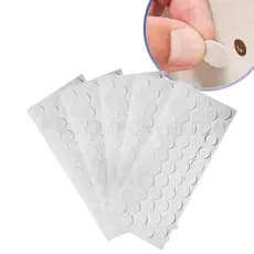 10 Cartelas Tapa Furo Adesivo Branco Tx Pvc 13mm - 480 Unds