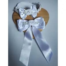 tiara batizado/ laço batizado/ laços branco/ saída maternidade/ headband infantil/ tiara flor/ tiara bordada/ branco