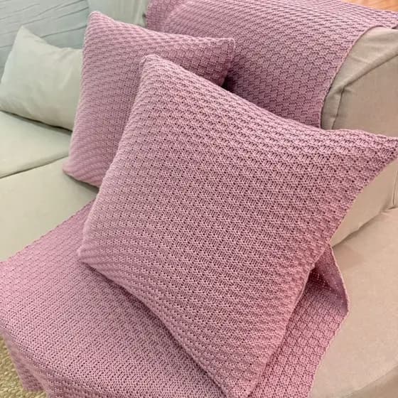Passadeira 230x60cm Manta Peseira Tricot Cama Queen Link Sofá Cama Luxo
