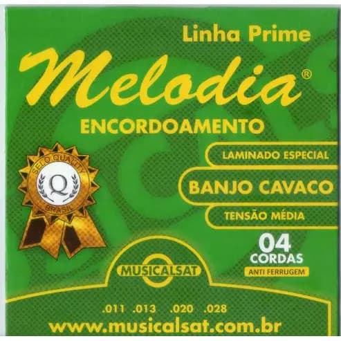 Encordoamento de Banjo Cavaco Melodia Tensão Média