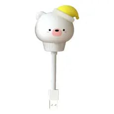 Luminária Infantil de Ursinho Led Com USB E Controle Remoto