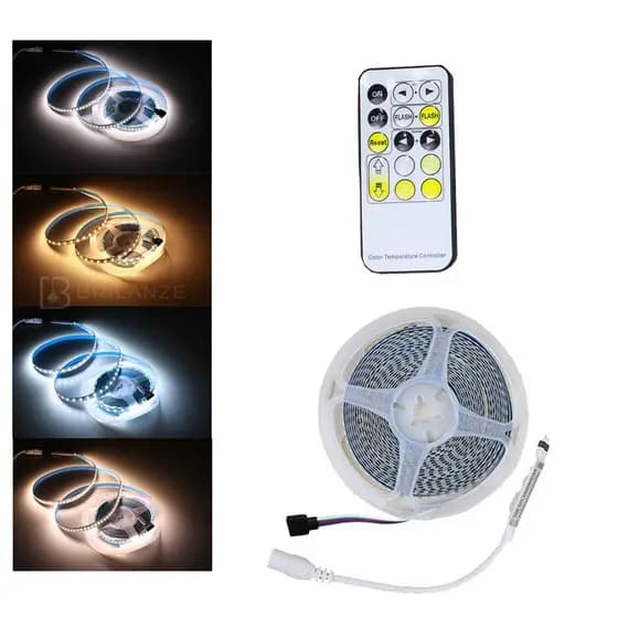 Fita LED 3528 900 LEDS 4 Cores Controle Remoto 12V 3K 4K 6K