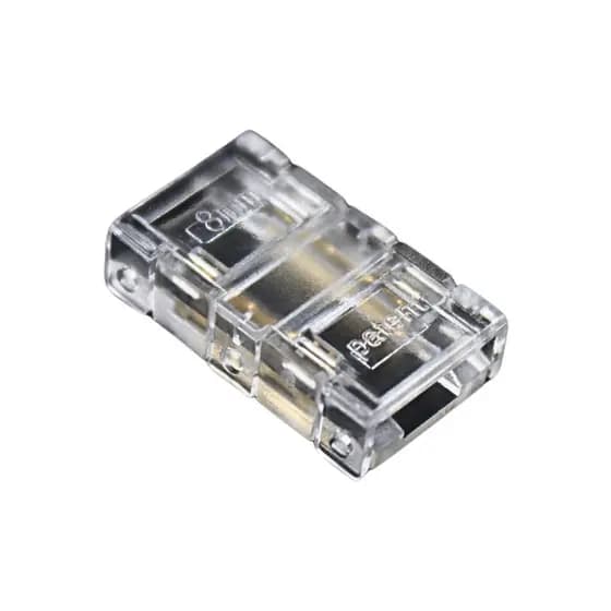 Kit 30Emendas Reta Transparente p/ Conexão Fita LED COB 8mm