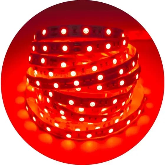 Fita LED 5050 Vermelho 300 Leds 5m 12V IP20 Sem Silicone