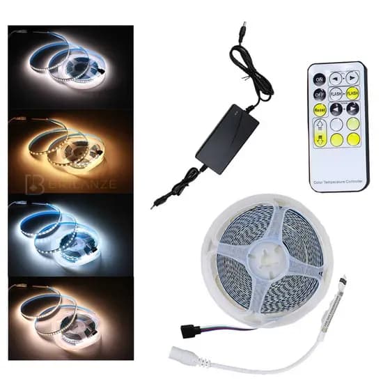 Fita LED 3528 900 LEDS 4 Cores Controle Remoto 12V 3K 6K com Fonte