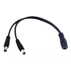 Plug Adaptador 1 P4 femea 2 P4 Macho p/ Fonte de Alimentação Fita LED