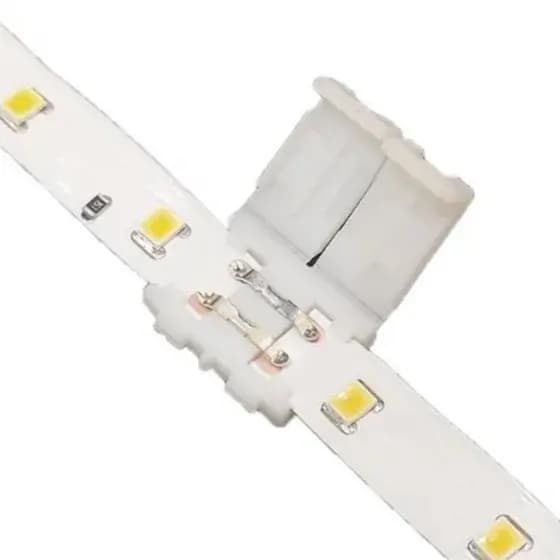 Kit 6 Emenda Reta Clip p/ Fita LED 3528 8mm 2 vias 12v