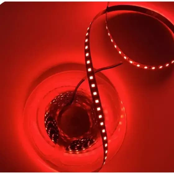 Fita LED 3528 120 LEDS/m Vermelho 12V 5m Dupla Face P4