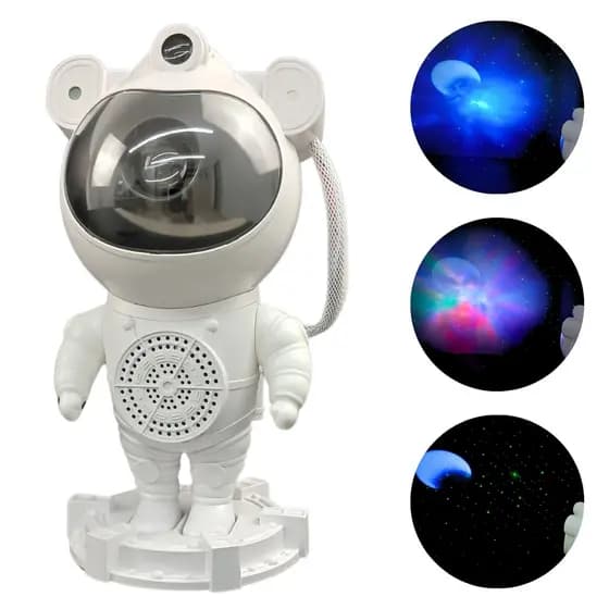 Astronauta Projetor Luz Led Galáxia Bluetooth Alto Falante
