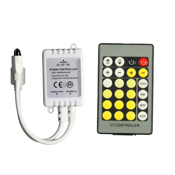 Kit 7 Controle + controladora para fita led 3k a 6k 12v-24v