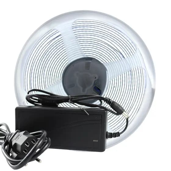 Kit Fita LED 6K 5m COB 2835 320LED/m 12v IP20 + Fonte Bivolt