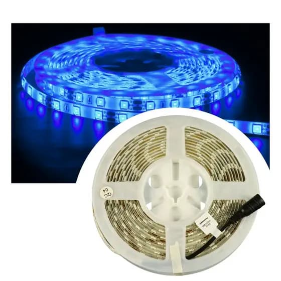 KIT 2 Fita LED 5050 Azul 60LEDS/m IP65 Siliconada 5m 12V