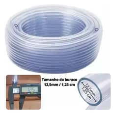 Mangueira dreno transparente ar condicionado 1/2 2mm flexivel saida agua