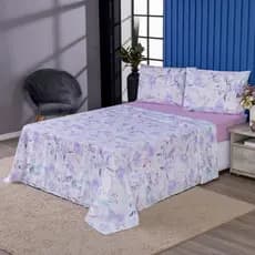 Jogo De Cama Lençol King Size 4 Peças Percal 100% Algodão