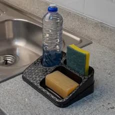 Organizador De Pia Suporte Porta Detergente Esponja Bucha Organização Cozinha Bancada Uz395 - Cores