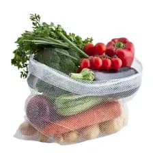 Saquinho Eco Bag Multiuso Reutilizável G 40x40cm Conservar Organizar Alimentos Geladeira Útil Branco