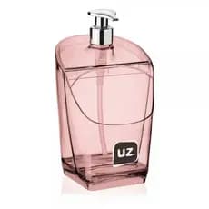 Dispenser Organizador De Pia 500ml Porta Detergente E Esponja Bucha Translúcido Cozinha Uz354 - Rosa