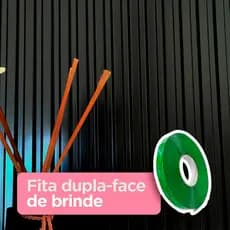 Kit Placas Decorativas de PVC 3D Parede efeito Ripado Preto 50cm x 50cm