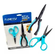 KIT ALICATE PARA PESCA E TESOURA KIT DEYU - DYZ-003