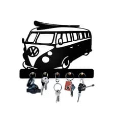 Porta Chave De Parede, Chaves de Madeira de parede personalizado  MDf Criatovo e Moderno preto