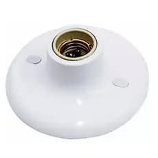 Suporte Plástico Para Lâmpada Plafon Bocal E27 Soquete Iluminação Luz Teto Parede Branco Simples Plafonier