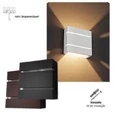 5  arandela área externa 2 focos   Slim Externa  de parede  2 Frisos 2 Focos  Externo Garagem