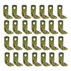 Cantoneira 10 Peças Mão Francesa Para Móveis Suporte Para Prateleira de 2cm Polegadas Bicromatizada