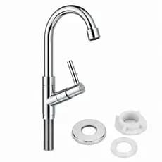 Torneira de Bancada para Cozinha ou Banheiro – Cor Preto ou Cromado – Design Moderno