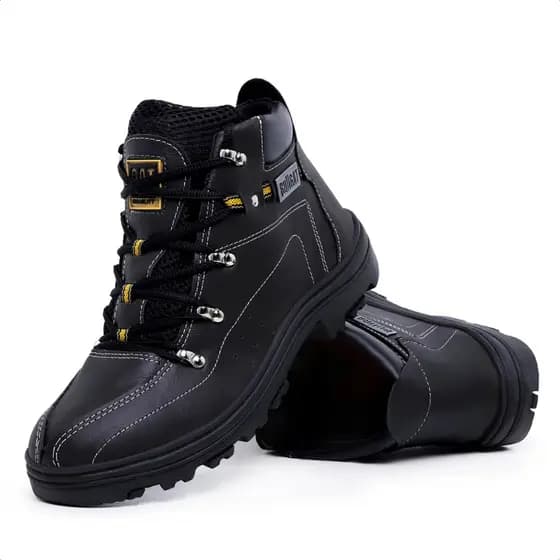 Bota Coturno Masculino Couro Mega Oferta Queima de Estoque