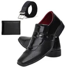 Sapato Social Masculina Elegante + Cinto e Carteira
