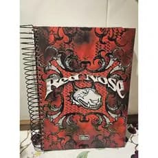 Caderno Red Nose - Vintage - Nostálgico - 16 matérias em capa dura - Caderno raro vintage para colecionadores