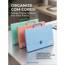 Pasta Maleta Ofício ACP Tons Pastel – Organização com Estilo e Praticidade!
