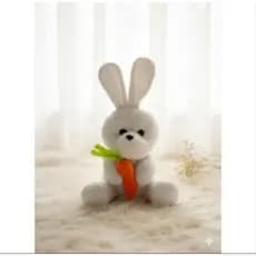 Coelhinho da páscoa com 30 cm de pelúcia para decoração de cestas