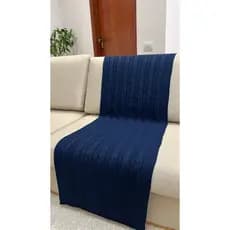 Peseira Manta Trança Tricot Cama Solteiro 160x60cm Madrid