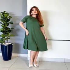 Vestido feminino Midi casual — confortável, soltinho e elegante
